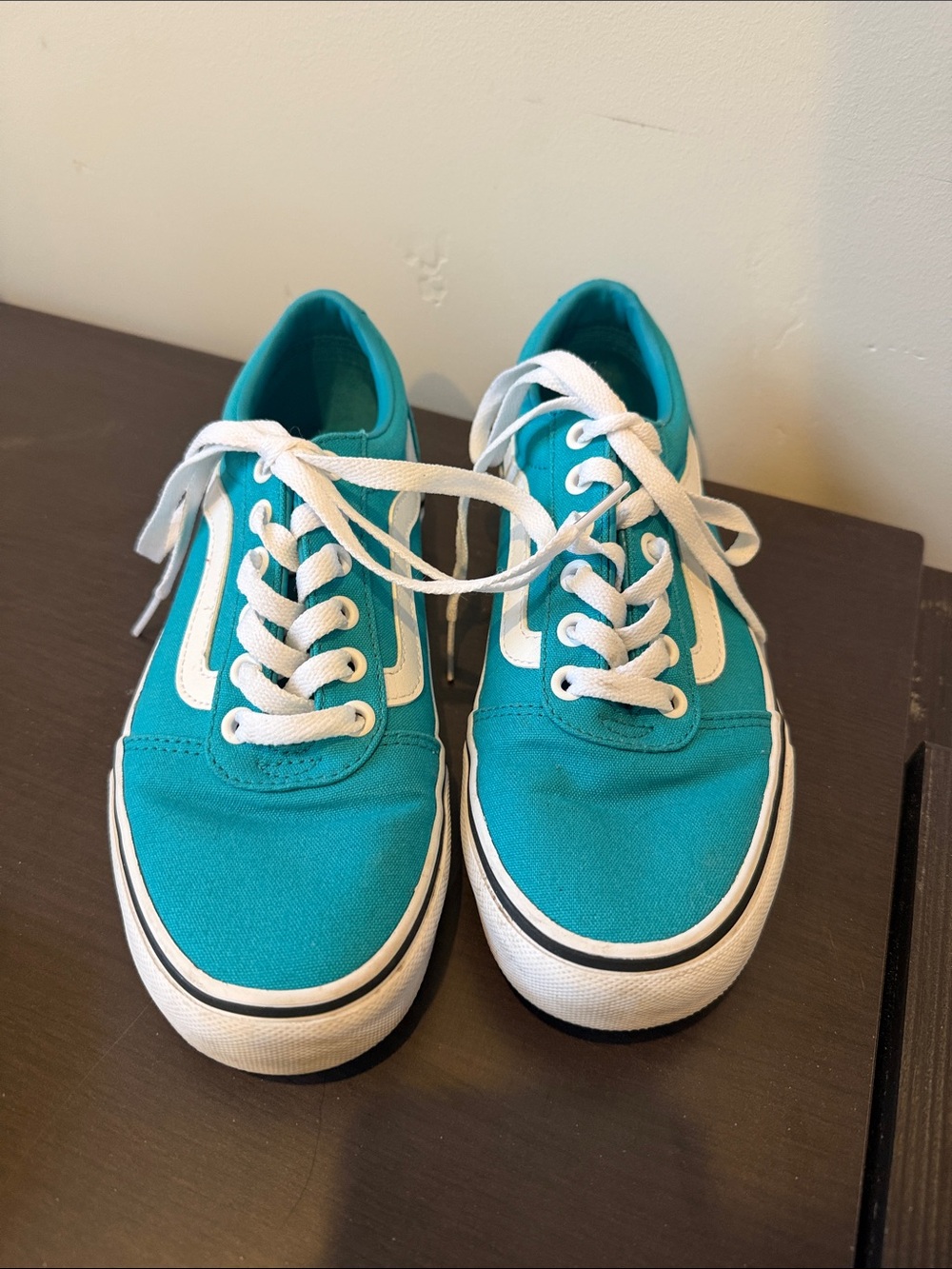 Vans Teal Canvas Sneakers